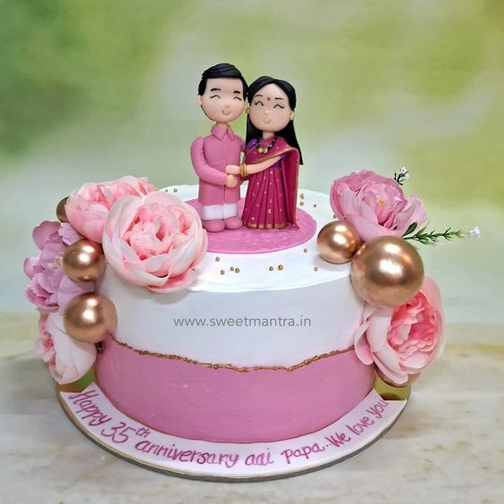 Anniversary Fondant Cake