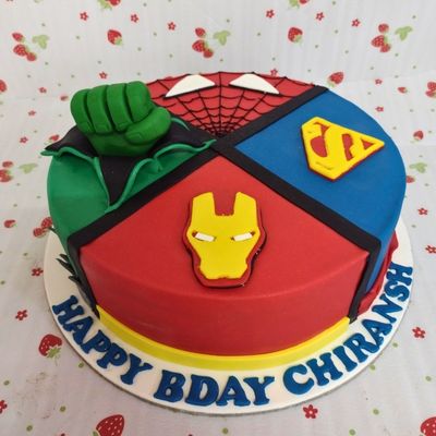 Avengers Assemble Theme Cake