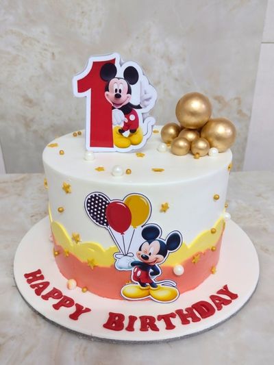 Mickey Mouse Theme Cake