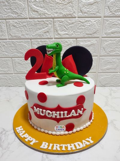 Mickey and Dino Theme Cake