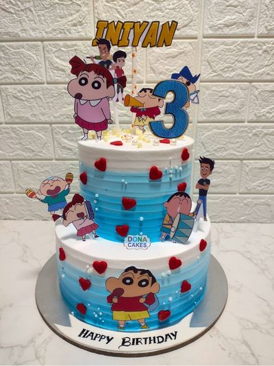 Shinchan Theme Tier Cake