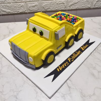 Dump Truck Theme Cake