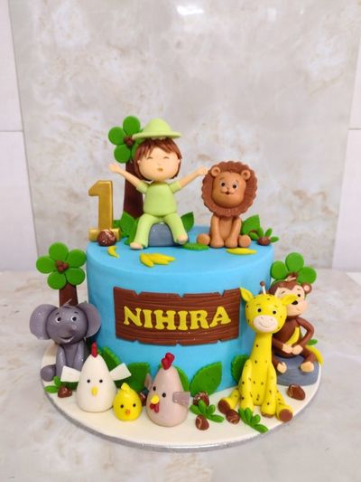 Jungle Safari theme cake