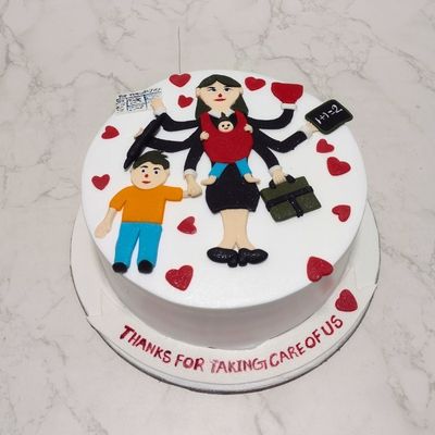 Working woman theme cake