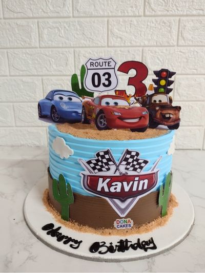 Disney Car Themed Cake