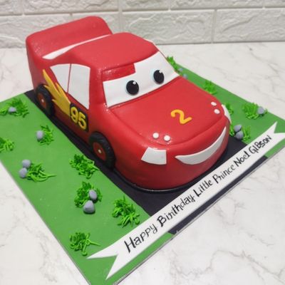 Lightning Mcqueen Car Shape Cake