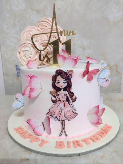 Majestic Pink Girl Cake