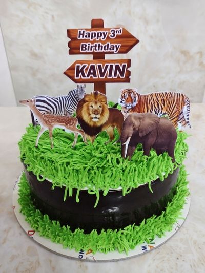 Jungle Safari Theme Cake