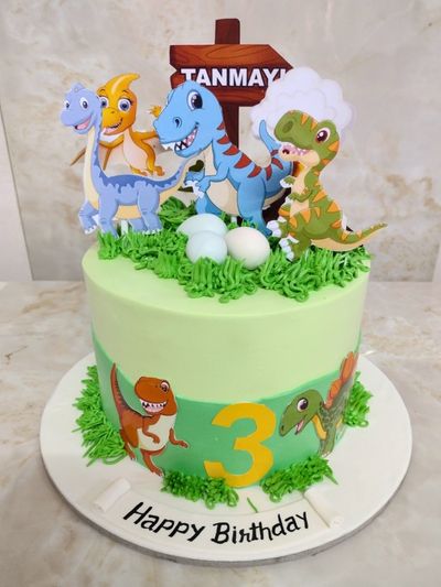 Jungle Dino Theme Cake