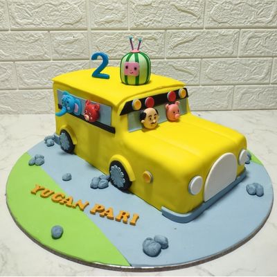 Cocomelon School Bus Cake