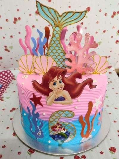 Little Mermaid Theme Cake