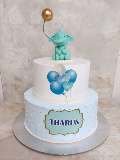 Elephant Theme 2 Tier Cake