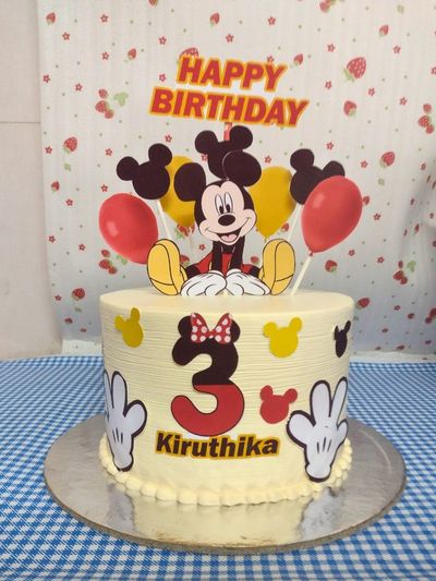 Mickey Mouse Theme Cake