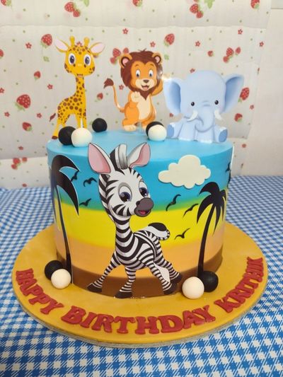 Tropical Forest Theme Cake