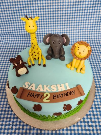 Wilderness Animal Theme Cake