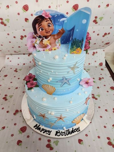 Moana Theme 2 Tier cake