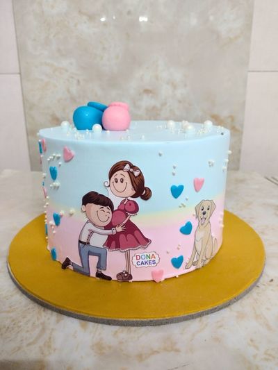 Lovely Couple Theme Cake