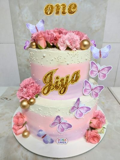 Butterfly Two Tier Cake