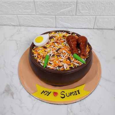 Handi Biryani Theme Cake