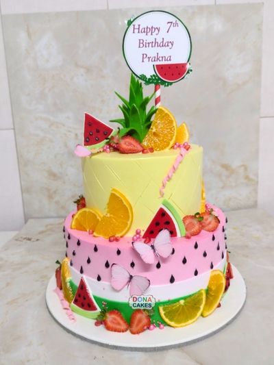 Fruit Theme Birthday Cake