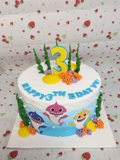 Little Shark Theme Cake