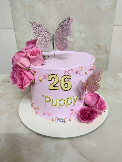 Simple Floral Birthday Cake