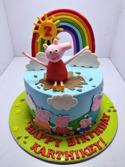 Peppa Pig Fondant Cake