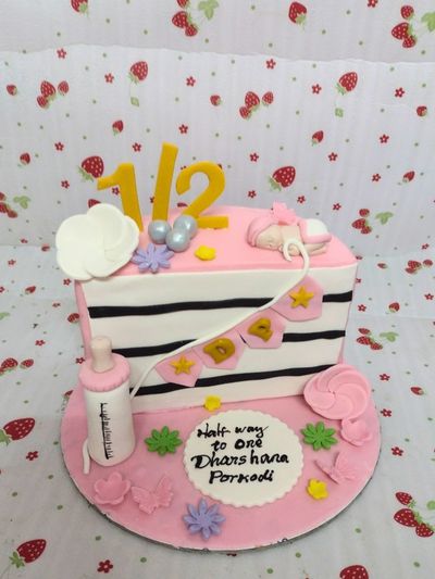 Roseate Half Birthday Cake