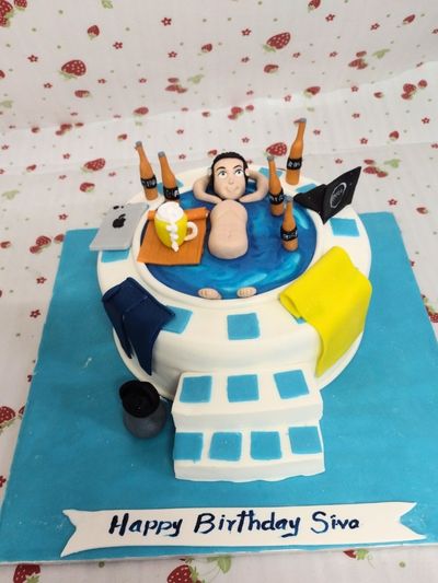 Jacuzzi Theme Cake 