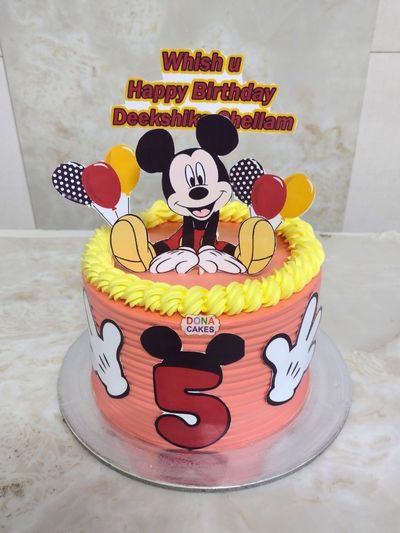 Mickey Mouse Theme Cake