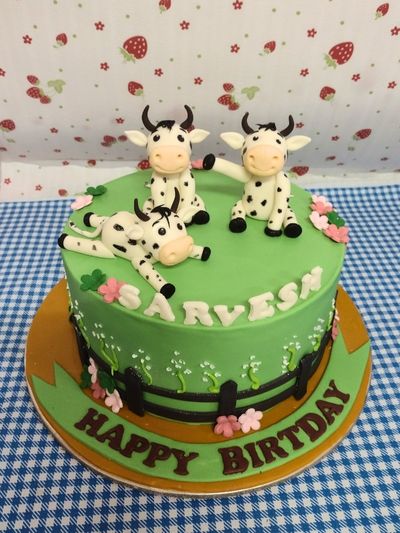 Cow Birthday Cake