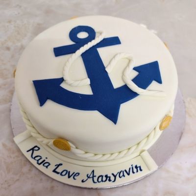 Navy Sailor Theme Cake