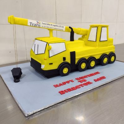 Crane Truck Theme Cake