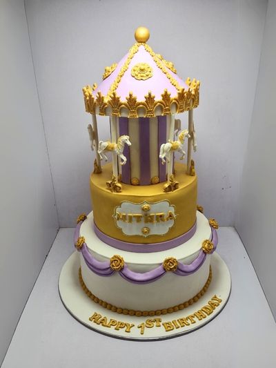 Carousel Fondant Theme Cake