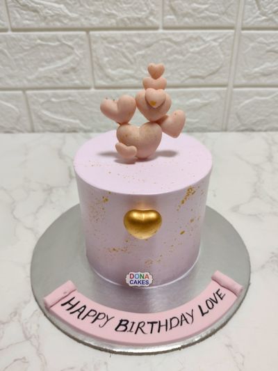 Luxury Gold Theme Birthday Cake