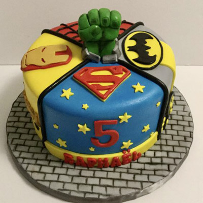 Avengers Fondant Theme Cake