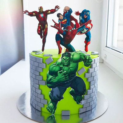 Hulk Theme Cake