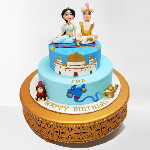 OutOfMyBubble. Aladdin Theme Balloon Cake Topper Kids Party