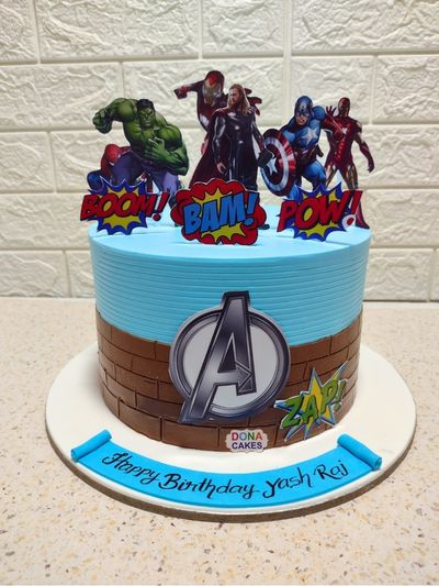 Avengers Theme Cake