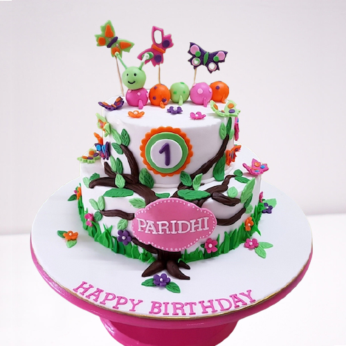 Buy/Send 2 Tier First Birthday Cake Online @ Rs. 3999 - SendBestGift