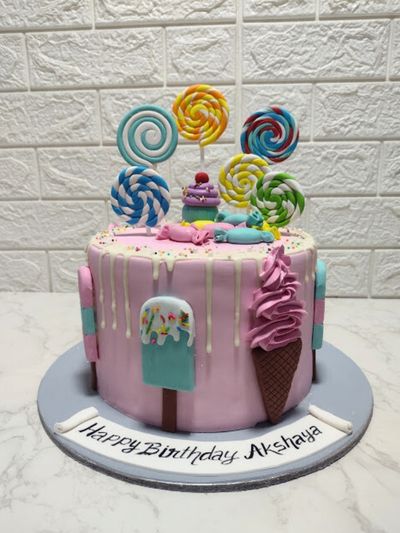 candy Theme Fondant Cake