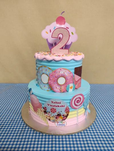 Candy Theme Two Tier Cake