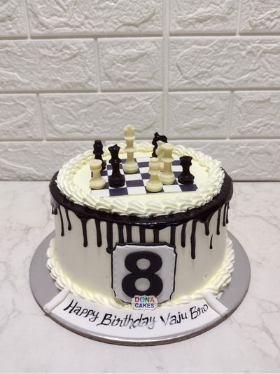 chess theme cake