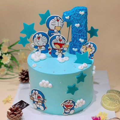 Doraemon Theme Cake