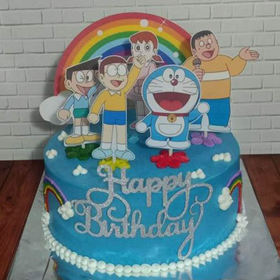 Doraemon & Friends Theme Cake