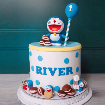 Doraemon Fondant Theme Cake