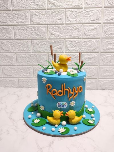 Duck Theme Fondant Cake