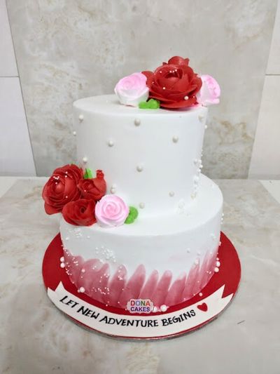 Engagement Two Tier  Cake