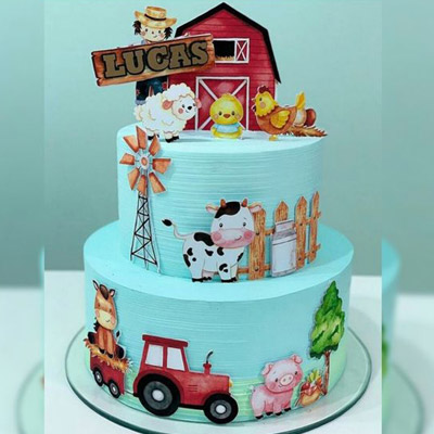 Farm Theme Tier Cake