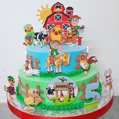 Farm Theme Tier Cake